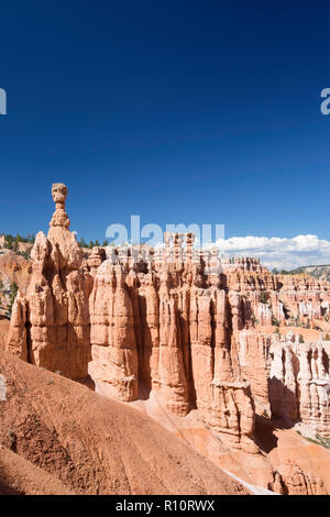 Blick auf Thor's Hammer von den Navajo Loop Trail im Bryce Canyon National Park, Utah, USA. Stockfoto