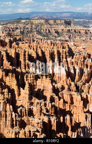 Anzeigen von hoodoo Formationen von den Navajo Loop Trail im Bryce Canyon National Park, Utah, USA. Stockfoto