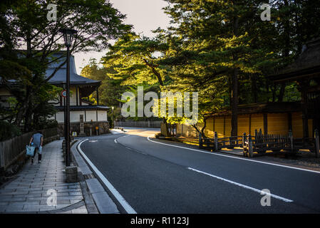 Straßen von koyasan oder Mount Koya, Tempel Siedlung in der Präfektur Wakayama südlich von Osaka Stockfoto