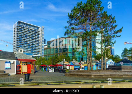 Halifax, Kanada - 23 September, 2018: Blick auf den Hafen und die Innenstadt von Gebäuden, in Halifax, Nova Scotia, Kanada Stockfoto