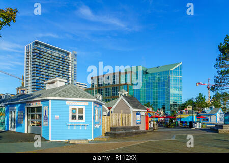 Halifax, Kanada - 23 September, 2018: Blick auf den Hafen und die Innenstadt von Gebäuden, in Halifax, Nova Scotia, Kanada Stockfoto