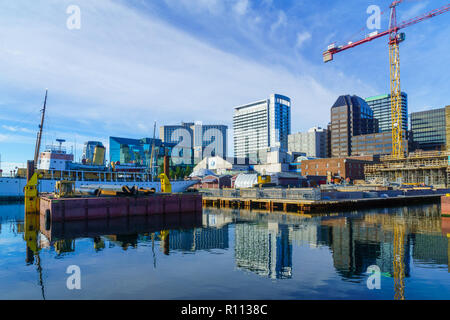 Halifax, Kanada - 23 September, 2018: Blick auf den Hafen und die Innenstadt, in Halifax, Nova Scotia, Kanada Stockfoto