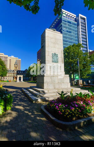 Halifax, Kanada - 23 September, 2018: Blick auf das Kriegerdenkmal, Halifax, Halifax, Nova Scotia, Kanada Stockfoto