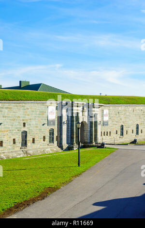 Quebec City, Kanada - 27 September 2018: Blick auf die Zitadelle Befestigungsanlagen, Quebec City, Quebec, Kanada Stockfoto