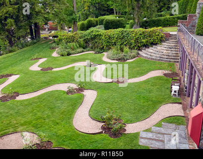 Gartenpavillon am Naumkeag, Anwesen, Stockbridge, MA, auf dem ehemaligen Anwesen von Joseph Hodges Choate und Caroline Dutcher Sterling Choate. Stockfoto