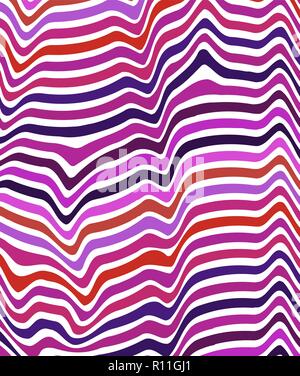 Abstrakte Welle. Violettes Licht und Dunkel Linienmuster für Gewebe. Grafik vektor Hintergrund. Stock Vektor