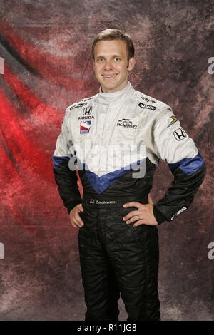 IRL Fahrer Ed Carpenter stellt während der IRL Media Day bei Homestead Miami Speedway am März 4, 2006. Stockfoto