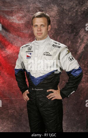 IRL Fahrer Ed Carpenter stellt während der IRL Media Day bei Homestead Miami Speedway am März 4, 2006. Stockfoto