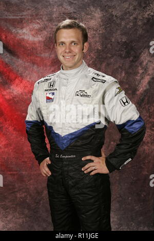 IRL Fahrer Ed Carpenter stellt während der IRL Media Day bei Homestead Miami Speedway am März 4, 2006. Stockfoto