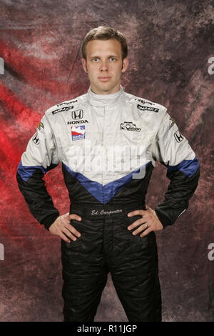 IRL Fahrer Ed Carpenter stellt während der IRL Media Day bei Homestead Miami Speedway am März 4, 2006. Stockfoto