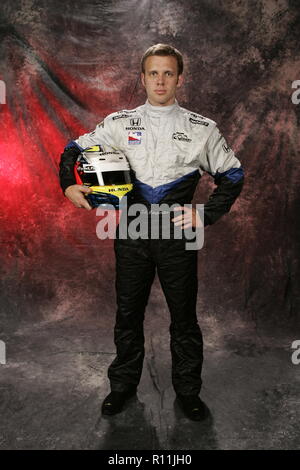 IRL Fahrer Ed Carpenter stellt während der IRL Media Day bei Homestead Miami Speedway am März 4, 2006. Stockfoto