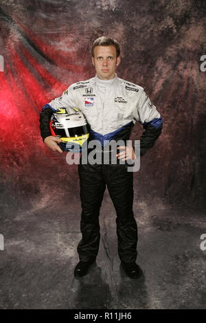 IRL Fahrer Ed Carpenter stellt während der IRL Media Day bei Homestead Miami Speedway am März 4, 2006. Stockfoto