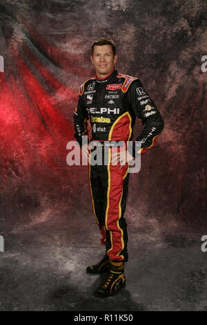 IRL Fahrer Scott Sharp stellt während der IRL Media Day bei Homestead Miami Speedway am März 4, 2006. Stockfoto