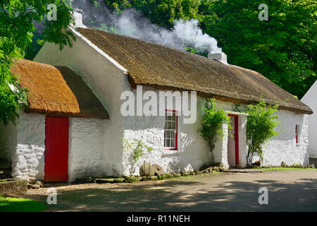 Nordirland, County Tyrone, Ulster American Folk Park, die Mellon Homestead, Elternhaus von Thomas Mellon Gründer der Mellon Bank in Amerika und auch ein Author Rechtsanwalt und Richter. Stockfoto