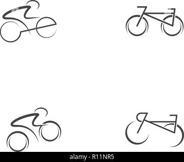 Bike logo Icon Design template Vector Illustration Stock Vektor