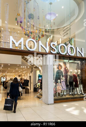 Monsun Store, Eldon Square, Newcastle upon Tyne, England, Großbritannien Stockfoto