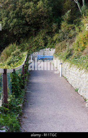 Fußweg bis das Bournemouth East Cliff Zig Zag, Vereinigtes Königreich Stockfoto