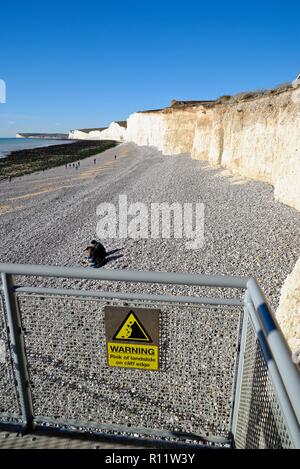 Die sieben Schwestern Kreidefelsen und Küstenlinie bei Birling Gap East Sussex England Großbritannien Stockfoto