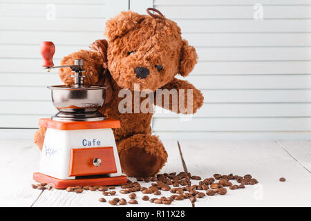 Guten Morgen mit Teddybär Stockfoto