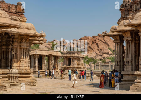 Vitthala-Tempel, Hampi, Karnataka, Indien Stockfoto