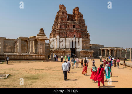 Vitthala-Tempel, Hampi, Karnataka, Indien Stockfoto