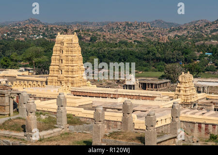 Virupaksha-Tempel, Hampi, Karnataka, Indien Stockfoto