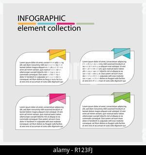 Schön und einfach Infografik Sammlung Stock Vektor