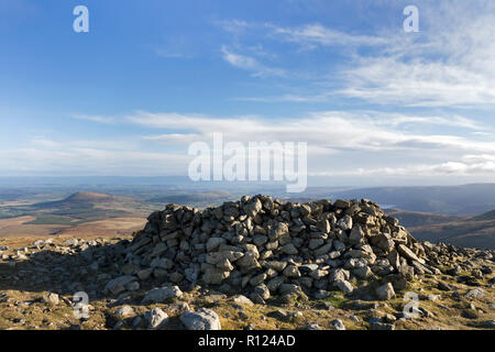 Große Mell fiel, wenig Mell fiel und die Eden Valley vom Gipfel Zuflucht auf große Dodd, Lake District, Cumbria, Vereinigtes Königreich, Stockfoto