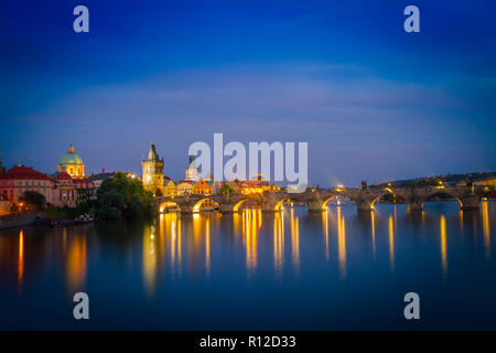 Karlsbrücke, Prag, Tschechische Republik Stockfoto