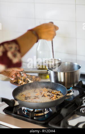 Die Pilz-risotto Stockfoto