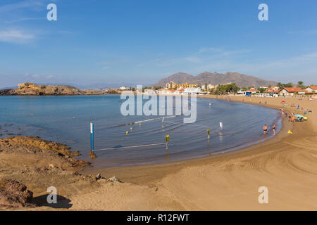 Cabezo de Gilivan Strand in Puerto de Mazarron Spanien, eine spanische Küstenstadt Stockfoto