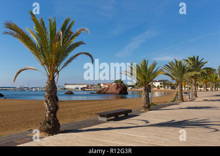 Puerto de Mazarron Spanien Playa de la Ermita Strand einer der vielen schönen Strände in diesem Spanischen Küste Stadt am Mittelmeer Stockfoto