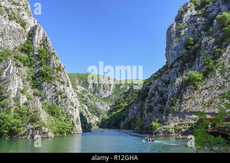 Matka See, Matka Canyon, Skopje, Skopje Region, Republik Nördlich Mazedonien Stockfoto