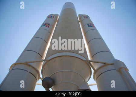 Modell der ARIANE-Rakete Stockfoto