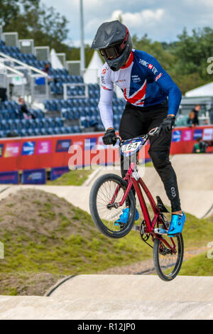 Glasgow 2018 Europameisterschaften - BMX-Rennsport Stockfoto