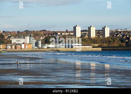 Seafield Strand und Meer, Kirkcaldy Kirkcaldy, Schottland. Stockfoto