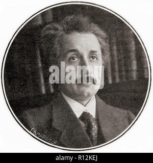 Albert Einstein, 1879 - 1955. In Deutschland geborene theoretische Physiker, Nobelpreisträger 1921 in Physik. Von La Esfera, veröffentlicht 1921. Stockfoto