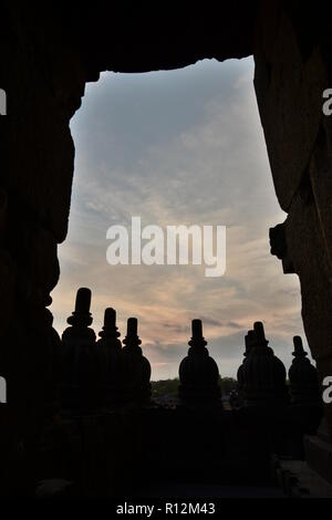 Blick von Shiva Tempel. Prambanan. Yogyakarta. Central Java. Indonesien Stockfoto