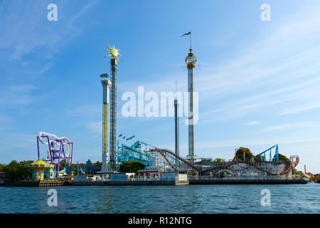 Tivoli Gröna Lund Freizeitpark Stockholm ist die Hauptstadt und die grösste Stadt in Schweden Stockfoto