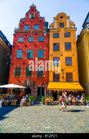 Platz Stortorget Altstadt Gamla Stan in Stockholm ist die Hauptstadt und die grösste Stadt in Schweden Stockfoto