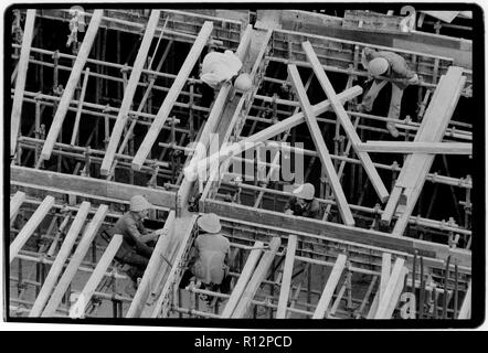 China Shanghai wenige Tage nach dem Massaker auf dem Platz des Himmlischen Friedens im Juni 1989. Scans im Bau 2018 in Shanghai 1989 Stockfoto