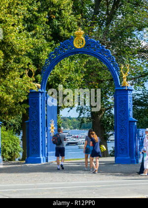 König Gustaf lusthusportens Park Stockholm ist die Hauptstadt und die grösste Stadt in Schweden Stockfoto