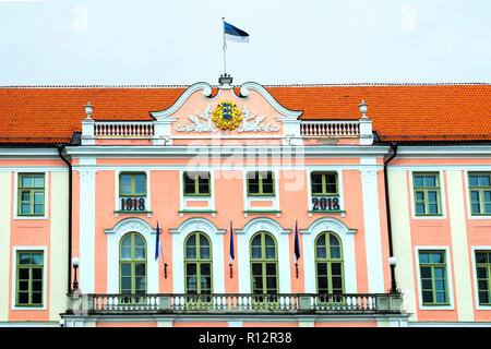 Provincial Government Building (1773), ein Flügel der Burg auf dem Domberg, und Sitz des Parlaments Tallinn, die Hauptstadt von Estland an der Ostsee, ist die Stockfoto