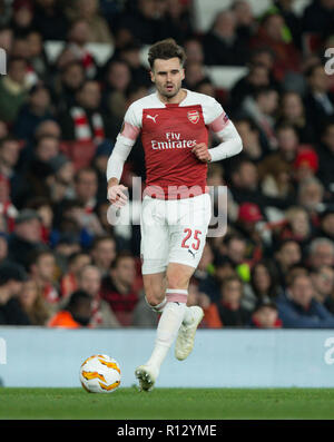 London, Großbritannien. 8. November 2018. Carl Jenkinson von Arsenal während der UEFA Europa League Gruppe E Übereinstimmung zwischen Arsenal und Sporting Lissabon im Emirates Stadium am 8. November 2018 in London, England. (Foto durch Arron Gent/) Credit: PHC Images/Alamy leben Nachrichten Stockfoto