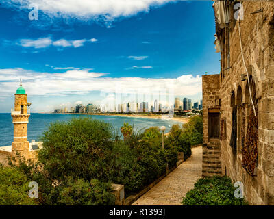 Tel Aviv von Jaffa Stadtbild Stockfoto