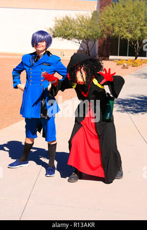 Verkleidet als Ihre Lieblings fantasy Charakter auf dem Weg zur Comic-Con in Tucson, AZ Stockfoto