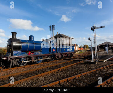 Dampfmaschinen im Ness der Bo'und Kinneil Railway Museum in Schottland läuft Stockfoto