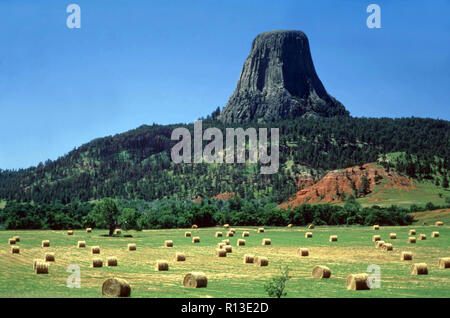 Devil's Tower National Monument, Wyoming Stockfoto