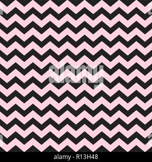 Chevrons nahtlose Muster Hintergrund rosa und schwarzen Streifen. Stock Vektor