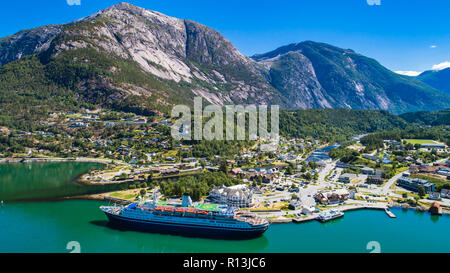 Eidfjord. Gemeinde in Hordaland County, Norwegen. Stockfoto